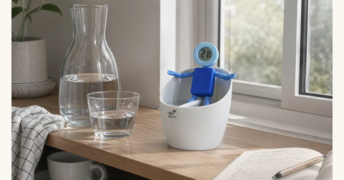 Thermometer und Uhr: der Waterboy braucht nur Wasser, Hero-Bild zum Magazinbeitrag aus der Rubrik Trends