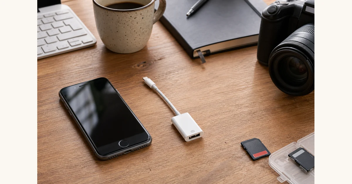 Kamera-Adapter für iPhone: Fotos ohne Umweg importieren, Hero-Bild zum Magazinbeitrag aus der Rubrik Technik