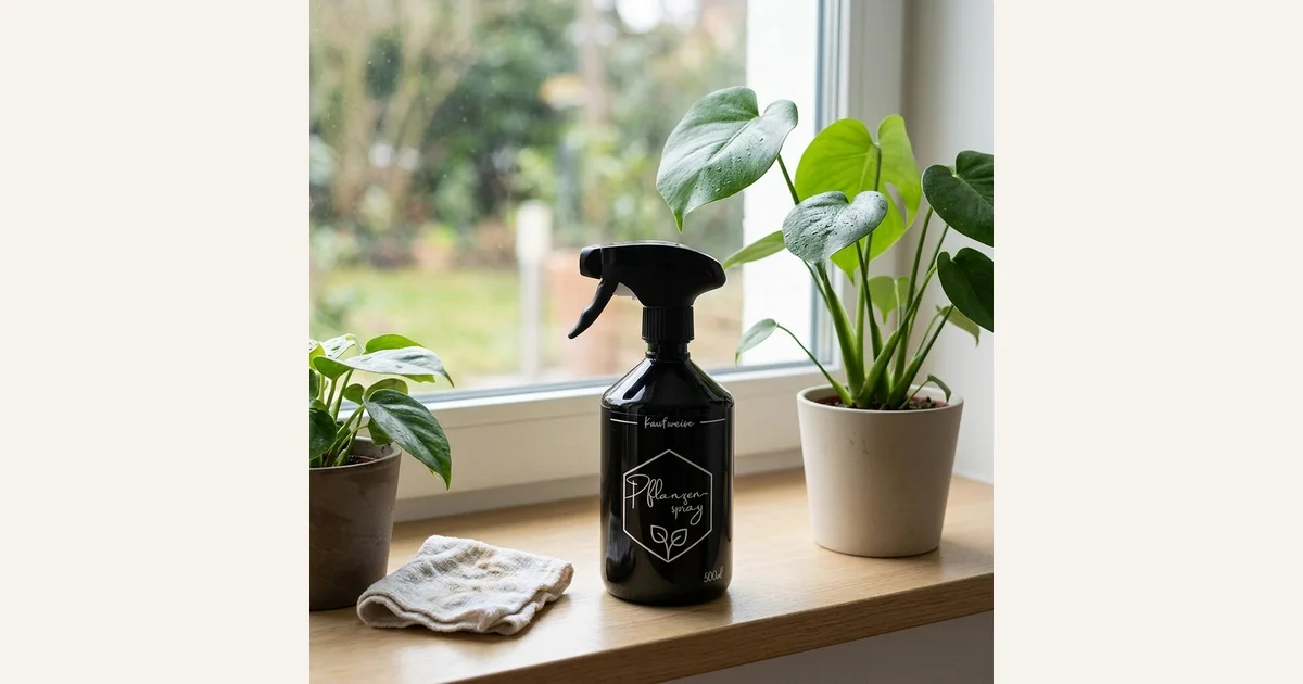 Schwarze Sprühflasche: Pflanzenpflege mit Präzision, Hero-Bild zum Magazinbeitrag aus der Rubrik Alltag
