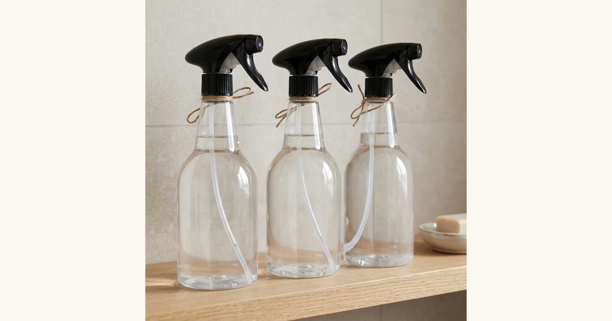 <a href='/magazin/schwarze-spruehflasche-pflanzenpflege-mit-praezision/'>Sprühflaschen-Set</a>: Dreimal 750 ml für alle Zwecke, Hero-Bild zum Magazinbeitrag aus der Rubrik Alltag